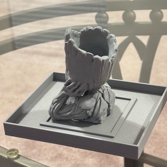 3D Printed Baby Groot with mini flower pot. - Picture 3 of 6